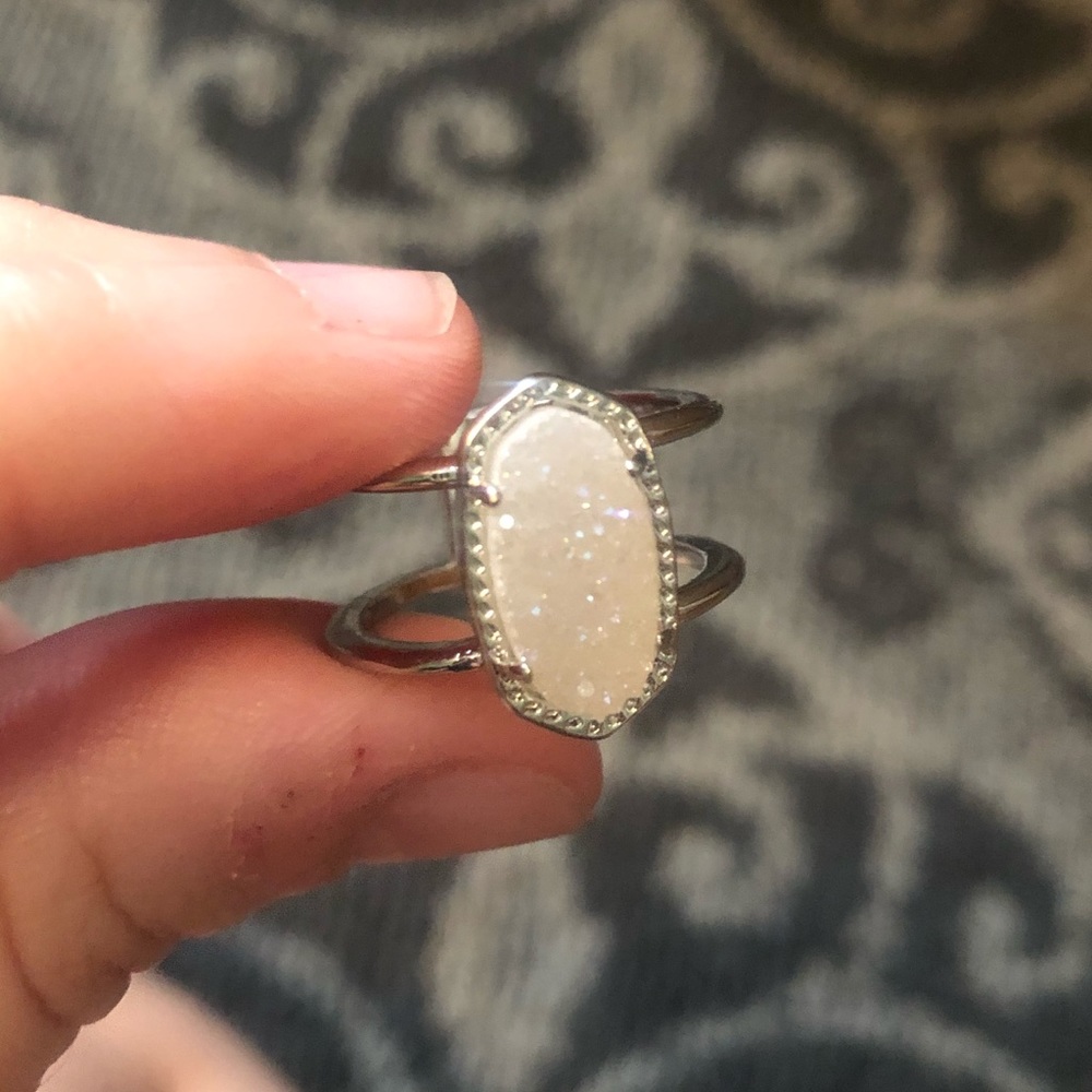 SALE! KENDRA SCOTT Silver Elyse Drusy Ring